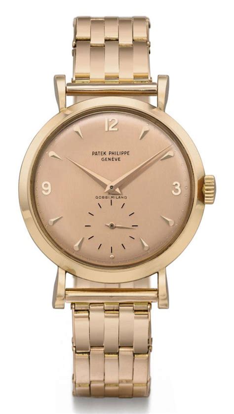 Patek Philippe. A fine and large 18K pink gold wristwatch 